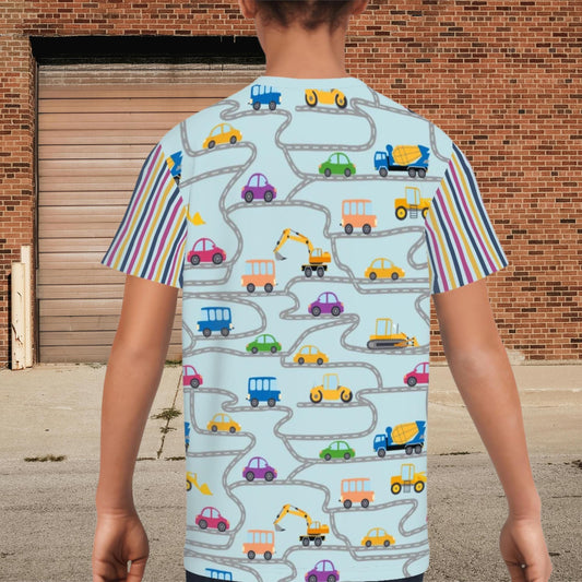 Cute Matching Set for Kids and Dogs, Fun Car Theme Kids T-Shirt , school Shirt, road trip fun