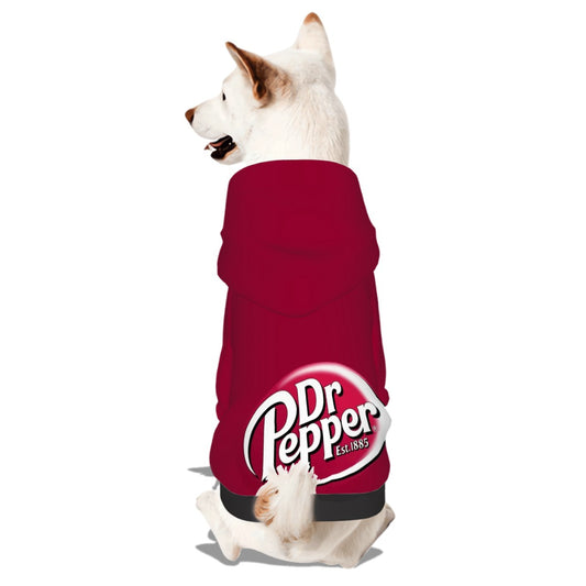 Dr. Pepper Soda Dog Hoodie - Fun & Stylish Pet Clothing, Show your support, FanArt, Fan Wear
