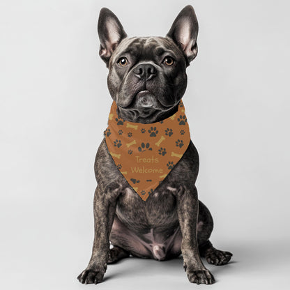 No Lying, I like Big Bones I Cannot Lie Cute Small Dog Bandana, Features Reversible to Treats Welcome, Perfect for Walks to the Cafe