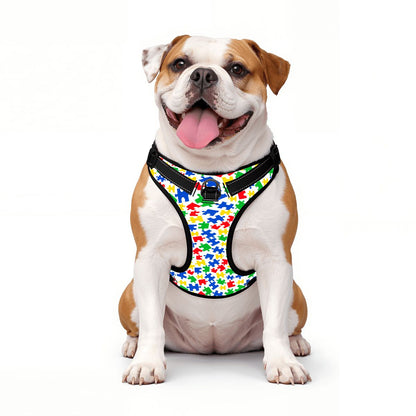 Autism Awareness Dog Harness Puzzles - Random Designs for Fun