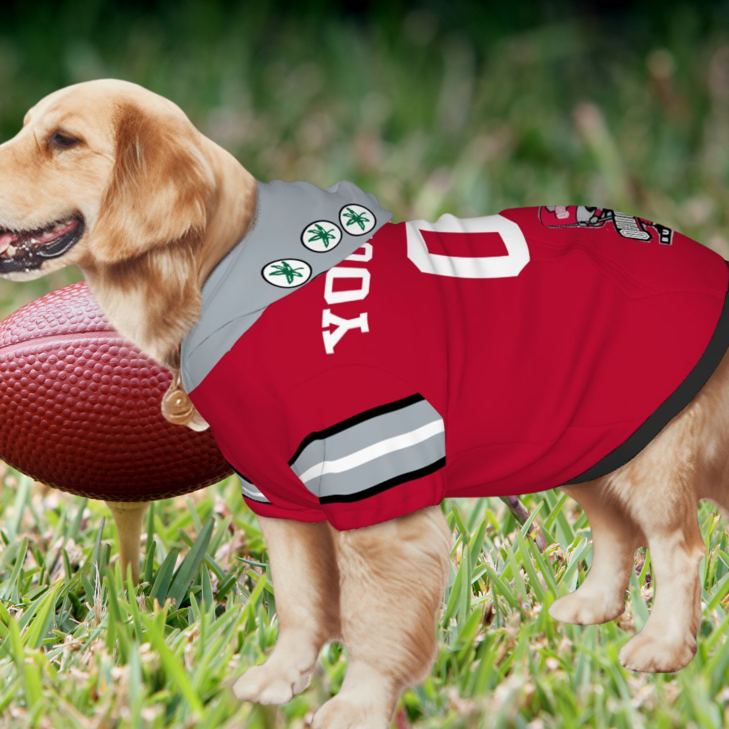 Ohio Buckeyes Pet Jerseys for Dogs and Cats,| Customizable Game Day Gem for Tailgating, Show Your Buckeye Pride