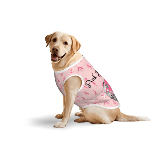 Trendy Dog Tank Top: Pink Pony Club & Disco Ball Design, Chappell Roan celebrate,