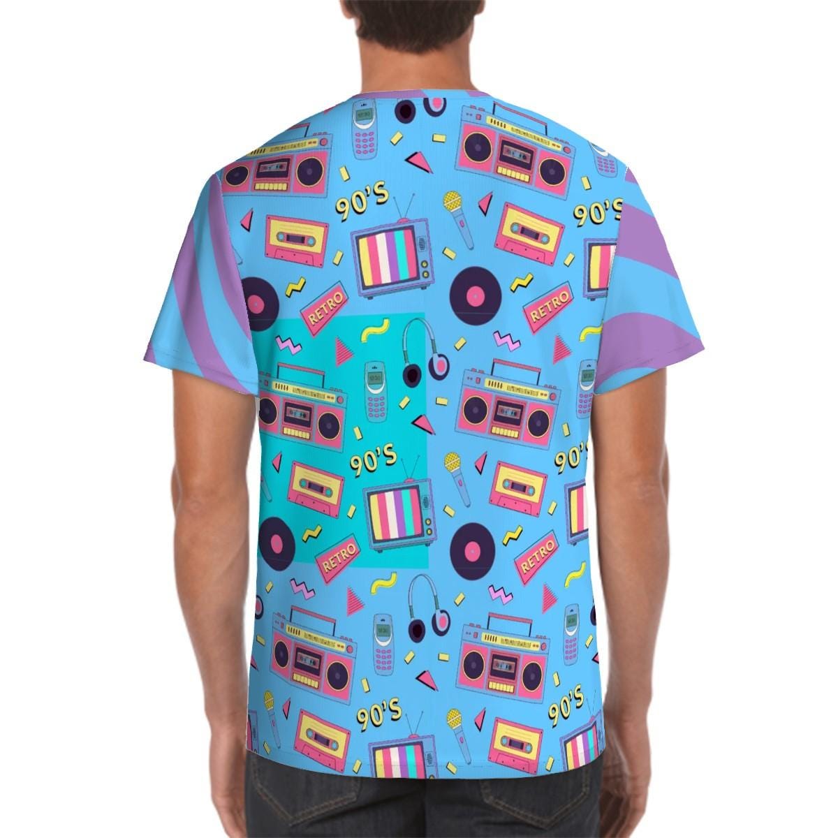 Retro Unisex T-Shirt with 80s Mixtape Theme, Fun Shirt, Can Match with Your Bestie, Dog Hoodie Available as Well