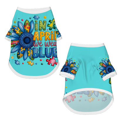 Autism Blue Hoodie for Pets & Mom's Matching Short Sleeve Tee - Awareness Set