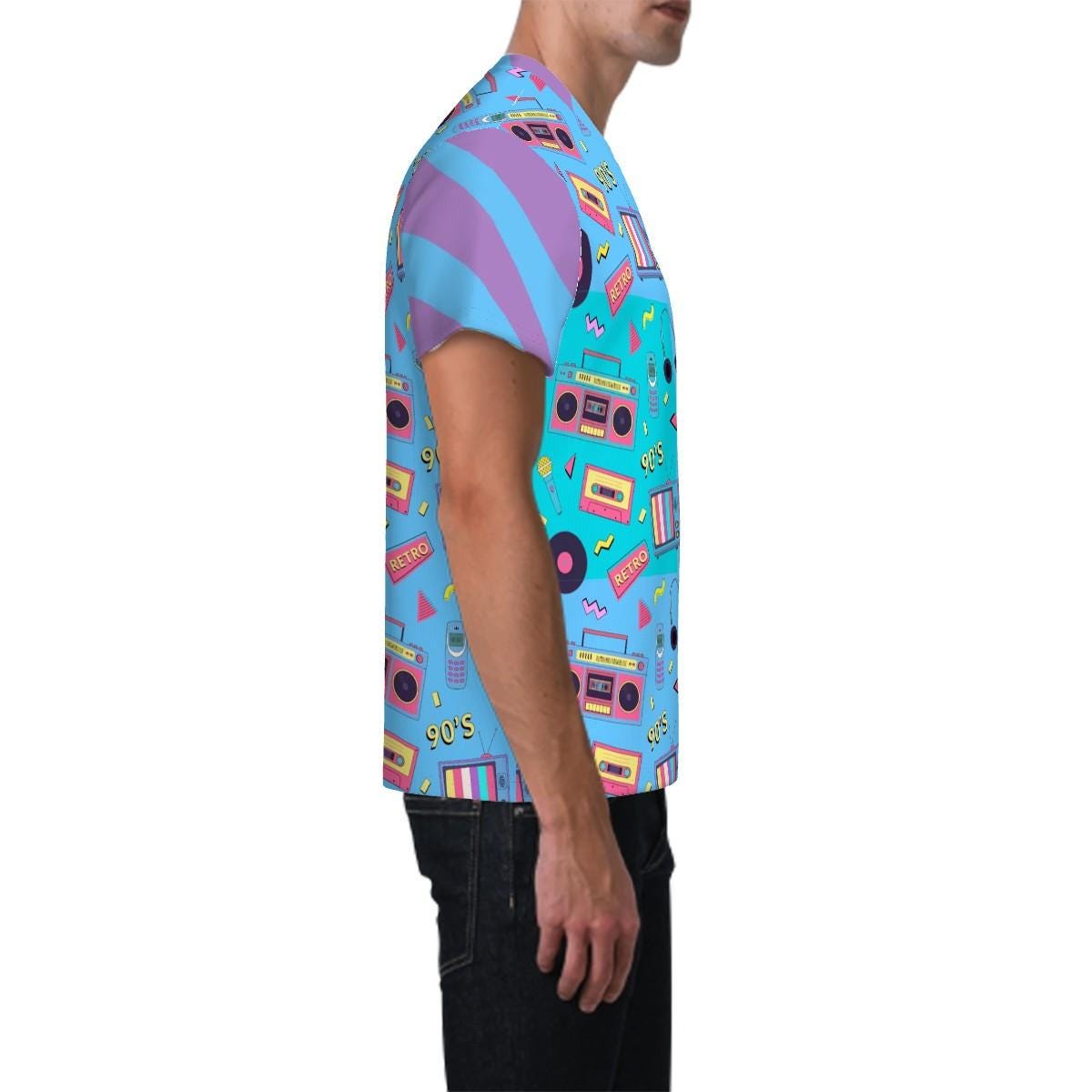 Retro Unisex T-Shirt with 80s Mixtape Theme, Fun Shirt, Can Match with Your Bestie, Dog Hoodie Available as Well