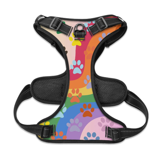 Colorful Pride Hearts Harness for Dogs & Cats - Perfect for Leash Walks