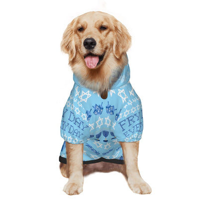 Funny Dog Hoodie for Hanukkah, HolidayUgly Sweater Design, Current Mood: Fry Day, Perfect Hanukkah Present