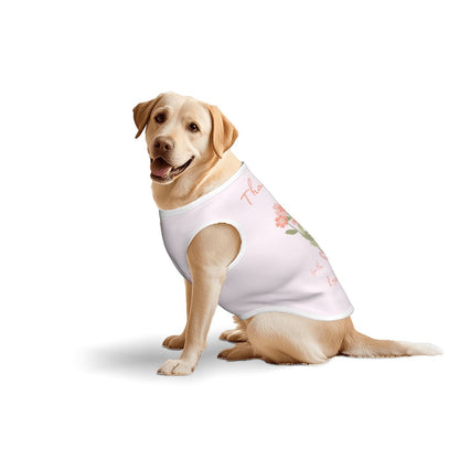 Taylor Swift Inspired Dog Tank Top - Pink Floral 'Thanks for the Lovely Bouquet' Design, I'm a Showgirl Album