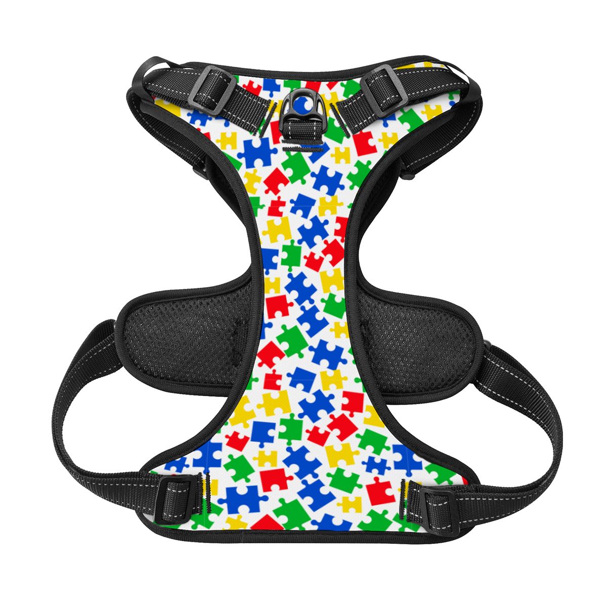 Autism Awareness Dog Harness Puzzles - Random Designs for Fun