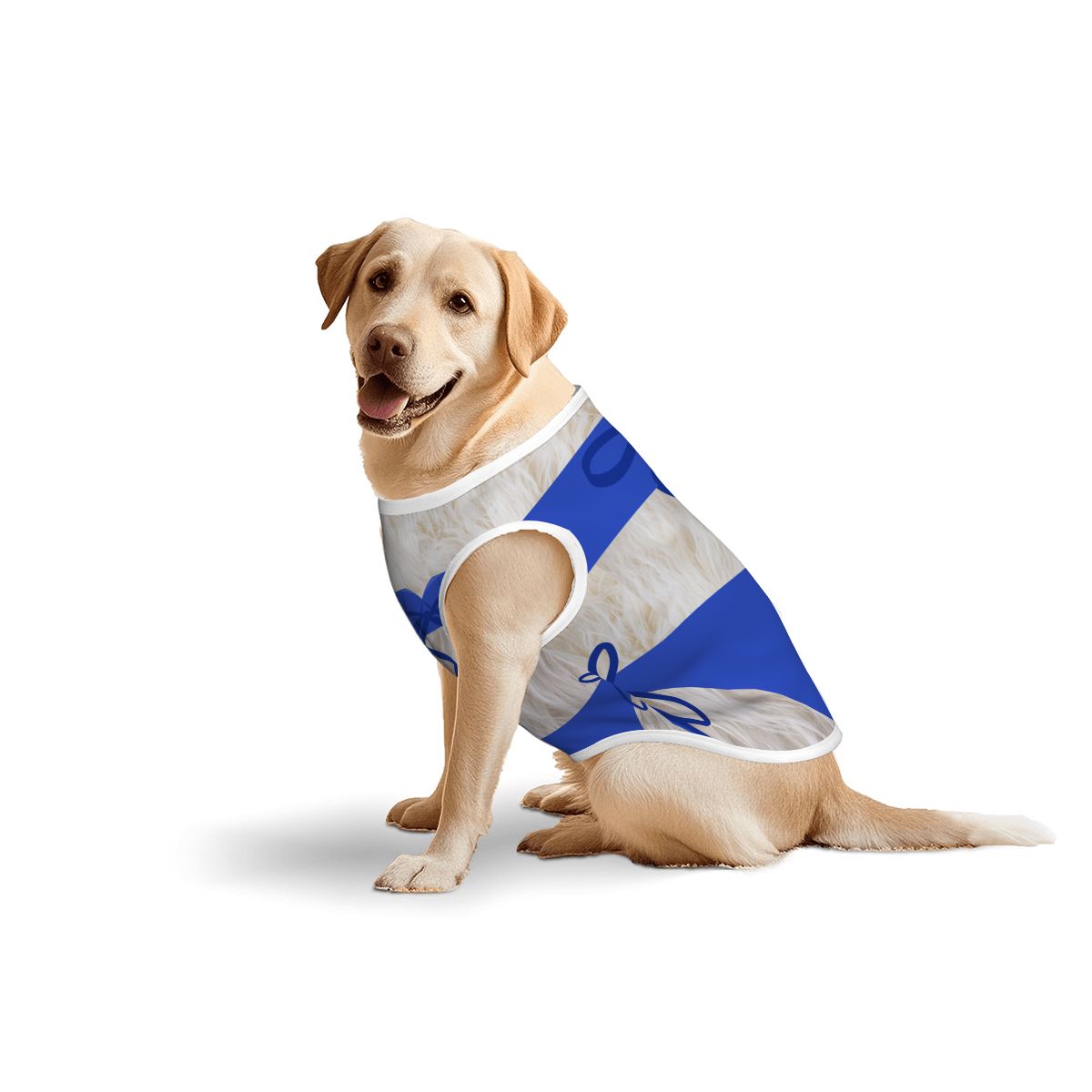 Stylish Dog Tank Top: Blue Bikini Beach Look for Summer
