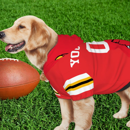 Louisville Cardinals Basketball Pet Hoodie, Red, CARDINALS or Personalize, Perfect Gift for Louisville Cardinal Basketball Fan