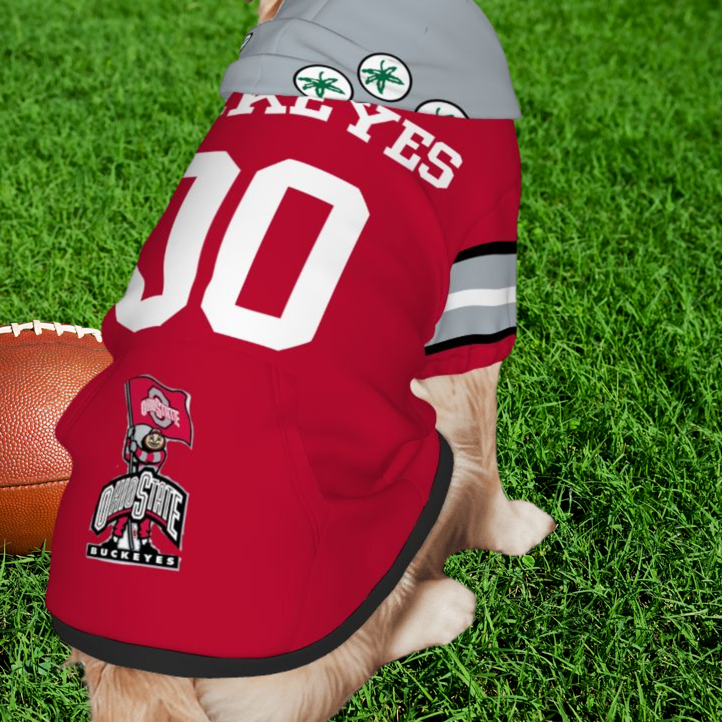 Ohio Buckeyes Pet Jerseys for Dogs and Cats,| Customizable Game Day Gem for Tailgating, Show Your Buckeye Pride