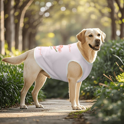 Taylor Swift Inspired Dog Tank Top - Pink Floral 'Thanks for the Lovely Bouquet' Design, I'm a Showgirl Album
