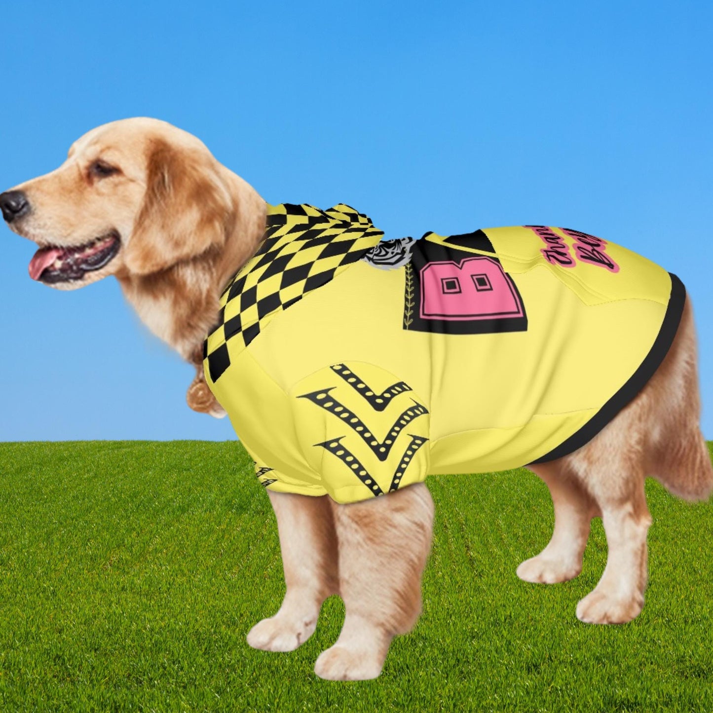 Thank You Beyonce Fashionable Yellow Hoodie Designed for Your Dog and Her next Concert Attire, Designed Yellow Hoodie of Beyonces