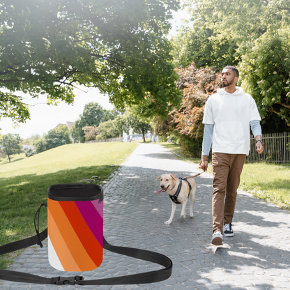 You Have a Lesbian Pooch?  Here's the Treat Carrier for You. Adjustable Long Strap Pet Treat Carrier - Spill-Proof Design for Happy Tails!