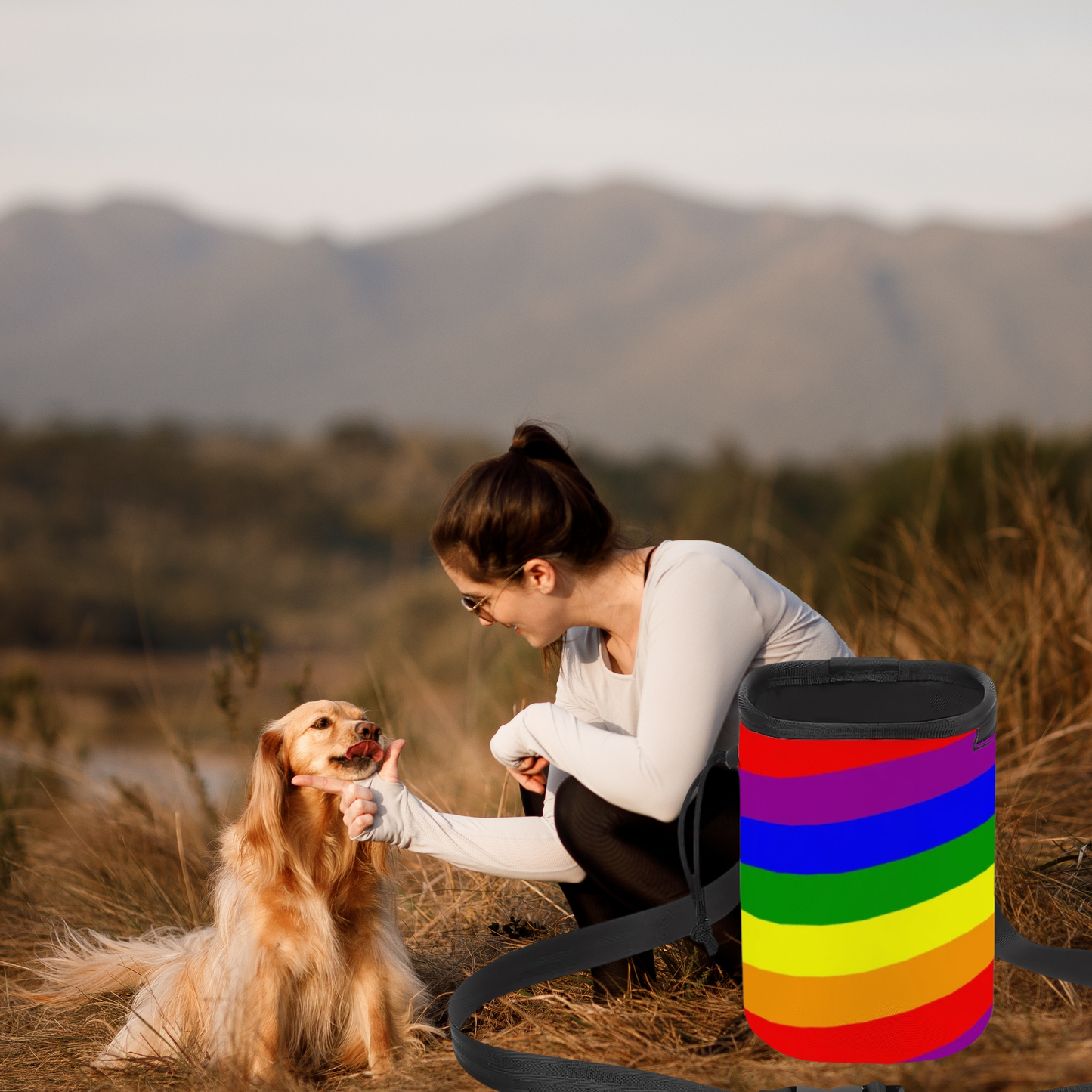 Gay Dog?  Over here, Prime Theme Pet Treat Carrier with Long Strap - Perfect for On-the-Go