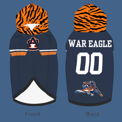 Tiger Team Medium and Large Dog Hoodies, Auburn Football Fans Collection, War Eagle Fans, Auburn Fan Fashion, A Must Have Shirt for Your Tailgating Bestie