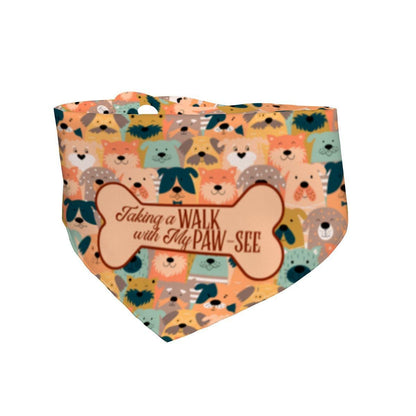 Funny Small Dog Bandana - Professional Beggar Design, Walking with My Paw-see fashion attire for the  Village, getting a Pup Cup, Must Have