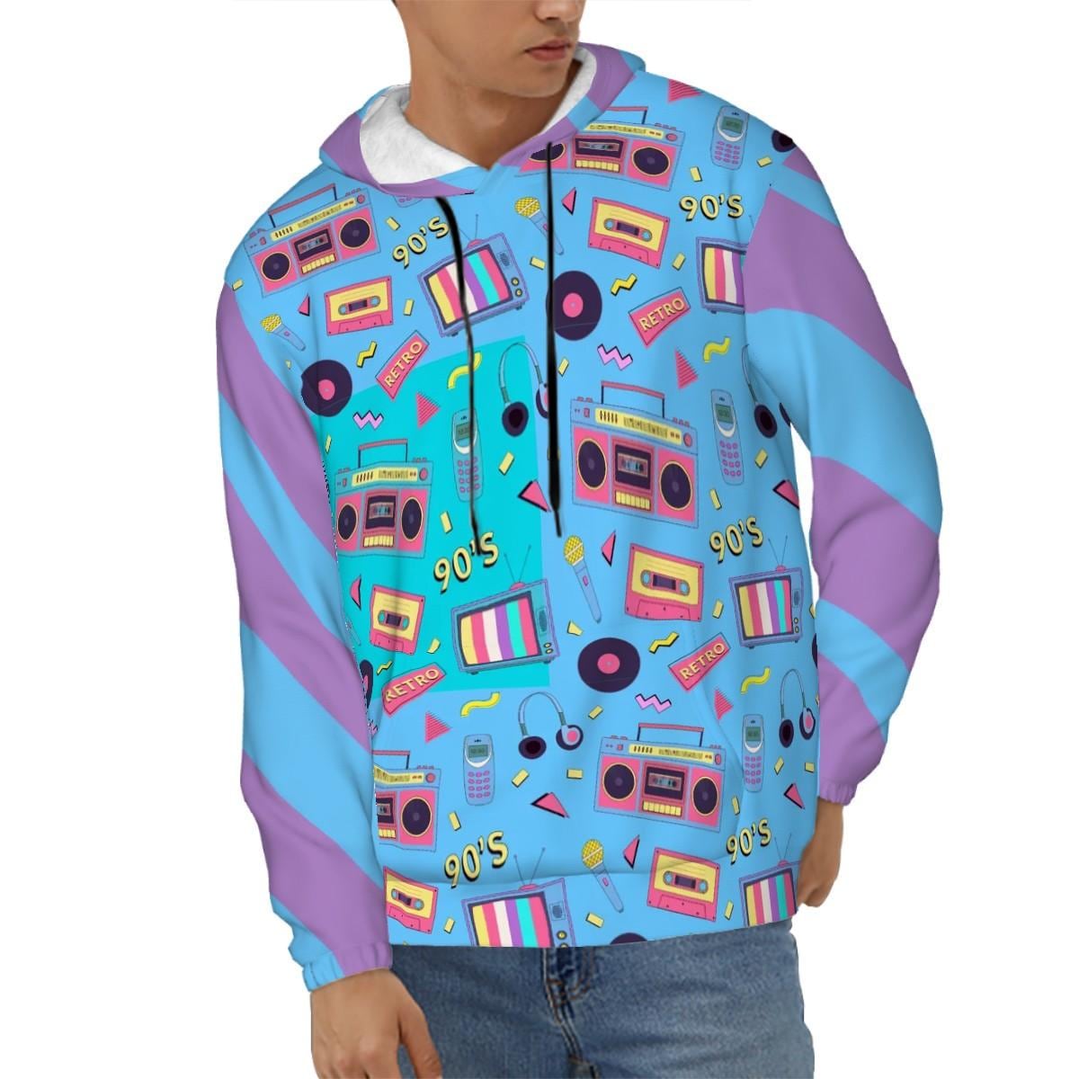Vintage 80s Mixtape Unisex Hoodie - Retro Music Lover Sweatshirt, Fun to Match Hoodie with Dog Hoodie, Go to the Park in Style