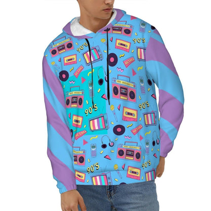 Vintage 80s Mixtape Unisex Hoodie - Retro Music Lover Sweatshirt, Fun to Match Hoodie with Dog Hoodie, Go to the Park in Style