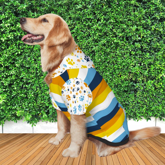 Unique Dog Hoodie with Aroace Pride Design, Dogs over Dating, Fun Cute Dog Outfit,  Great for Dog Park Outings