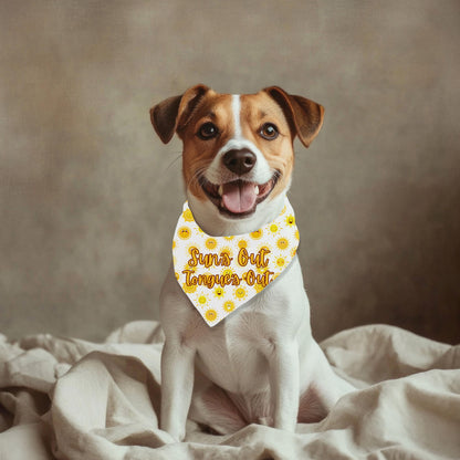 Sun's Out, Tongue's Out, and Free Kisses Cute Small Dog Bandana for Sunny Days - Colorful Neckwear, Reversible