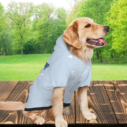 Squirrel, squirrel, always looking for squirrels, This is a great hoodie for the Park for that ADHD Dog, Comes in Sizes Small Through XXL