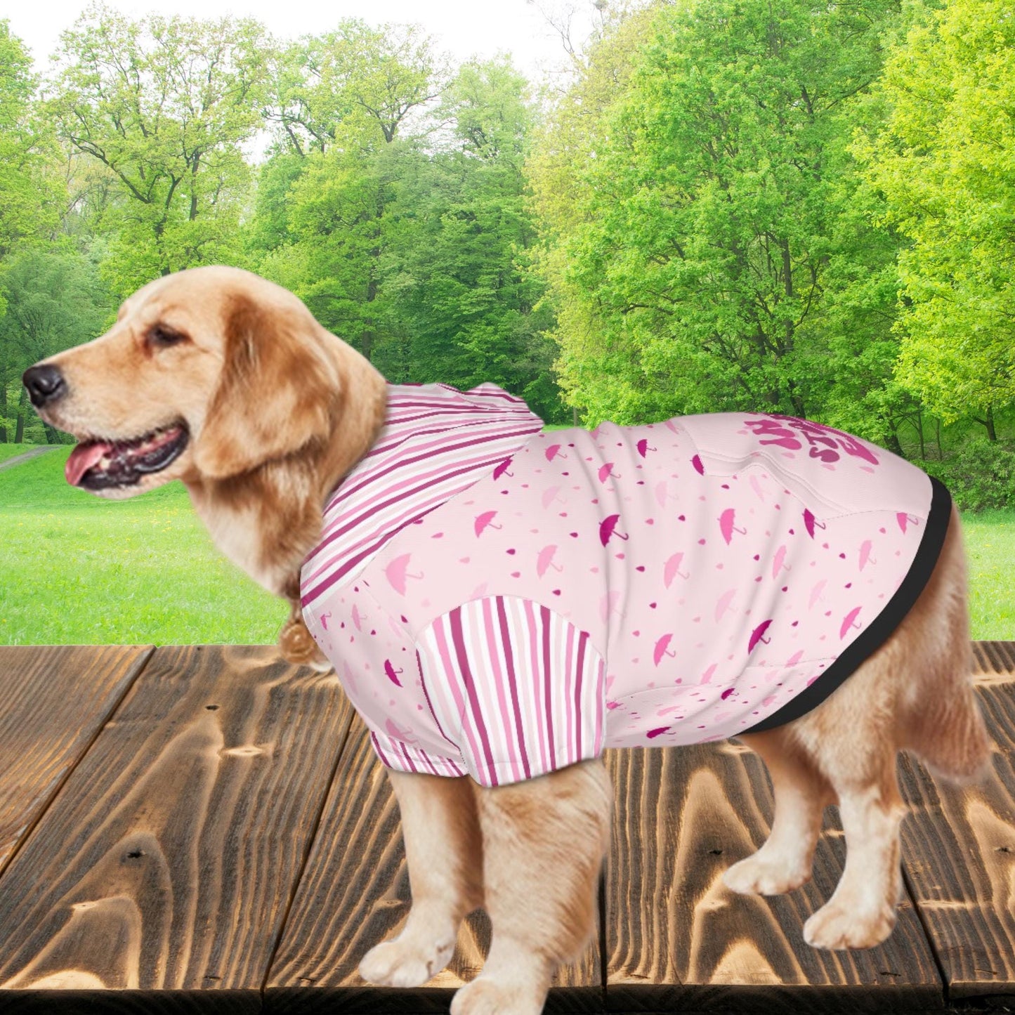 In My Stormy Era Dog Hoodie, Pink Umbrellas to Celebrate Your Own Stormy In Fashion, Cute Dog Outfit sizes Small to XXL