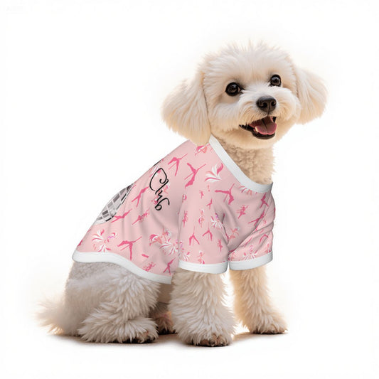 Pink Pony Club Dog Hoodie with Pink Disco Ball Charm, Chappell Roan Song, Trending
