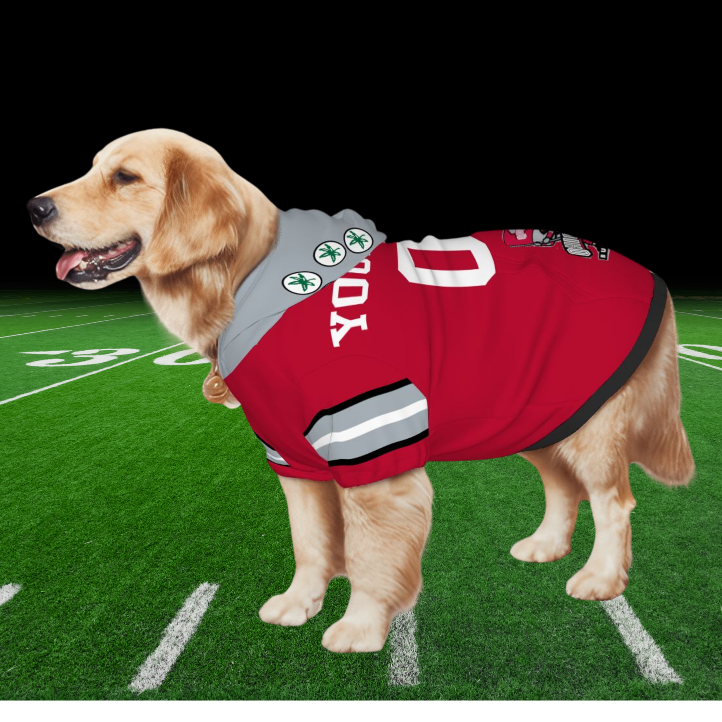 Ohio Buckeyes Pet Jerseys for Dogs and Cats,| Customizable Game Day Gem for Tailgating, Show Your Buckeye Pride