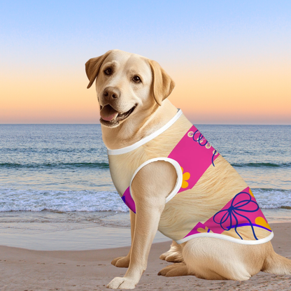 Dog Beachwear - Pink One-Piece Tank Top Swimsuit Costume, BEIGE FURRY Friend