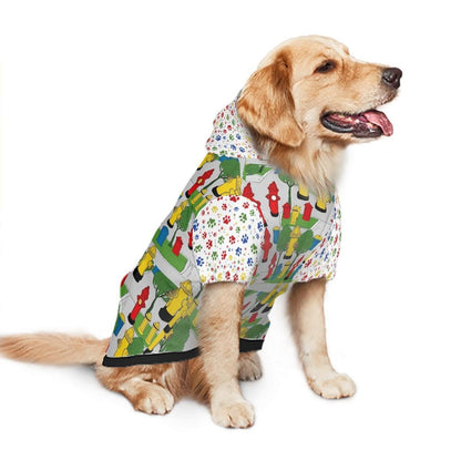 Unique Dog Hoodie: Fire Hydrants & Concert Tee Vibes, List of Sites for Concert or Favorite Places to Visit, Perfect Gift for Fathers day