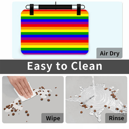 Pride Dog & Cat Feeding Mat - Stylish Placemat to Protect Your Floor