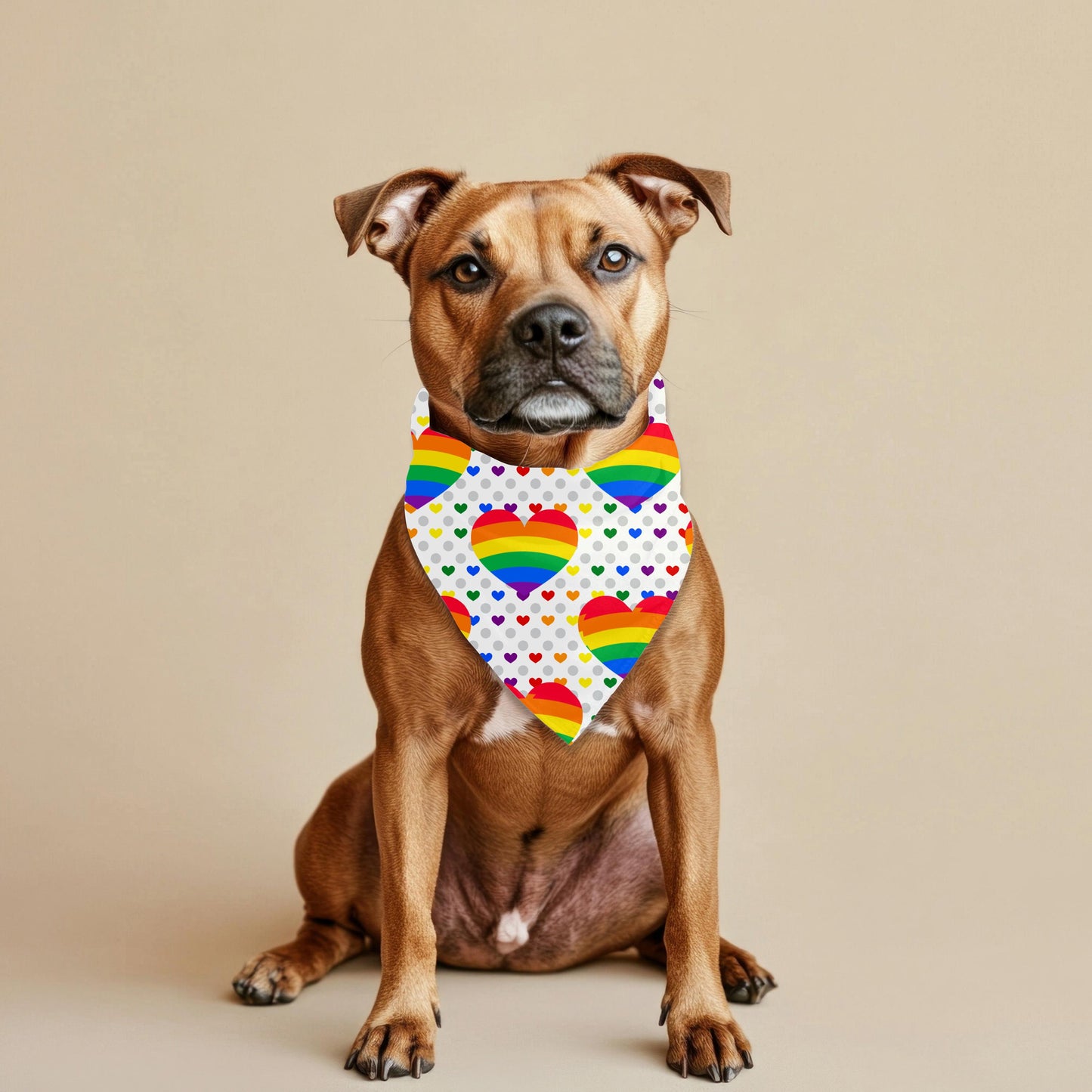 Pride Theme Dog Bandana, Large Size for Big Dogs, Fashion for Your Bestie, Great for PRIDE Parade,