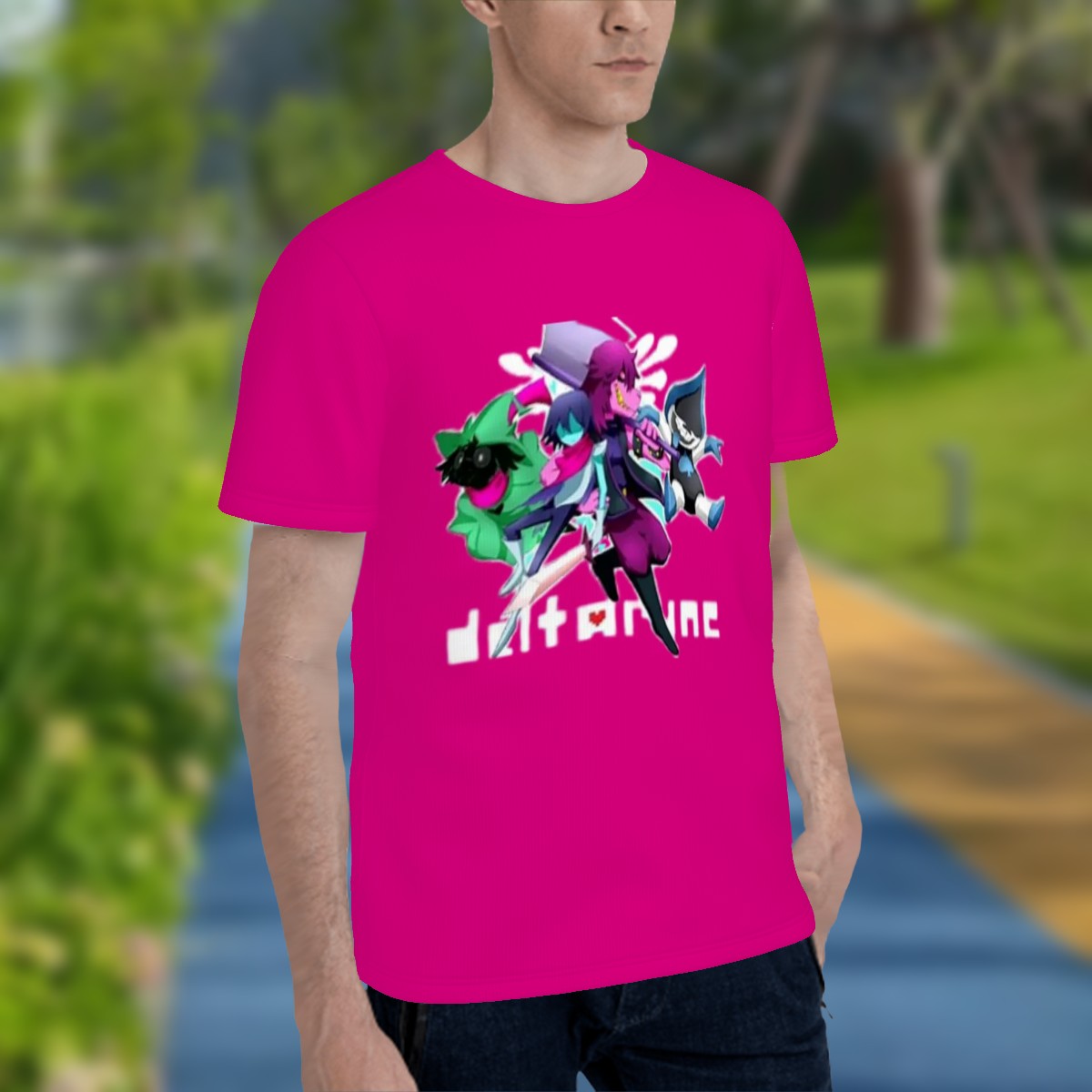 PINk is HOT Delta Rune Gamer Tee with Cute Dog Matching Set