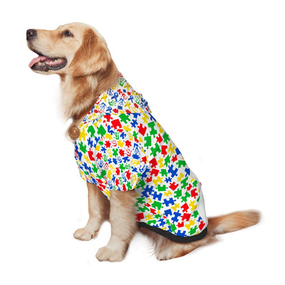 Dog Hoodie for Autism Awareness | Love Needs No Words Design