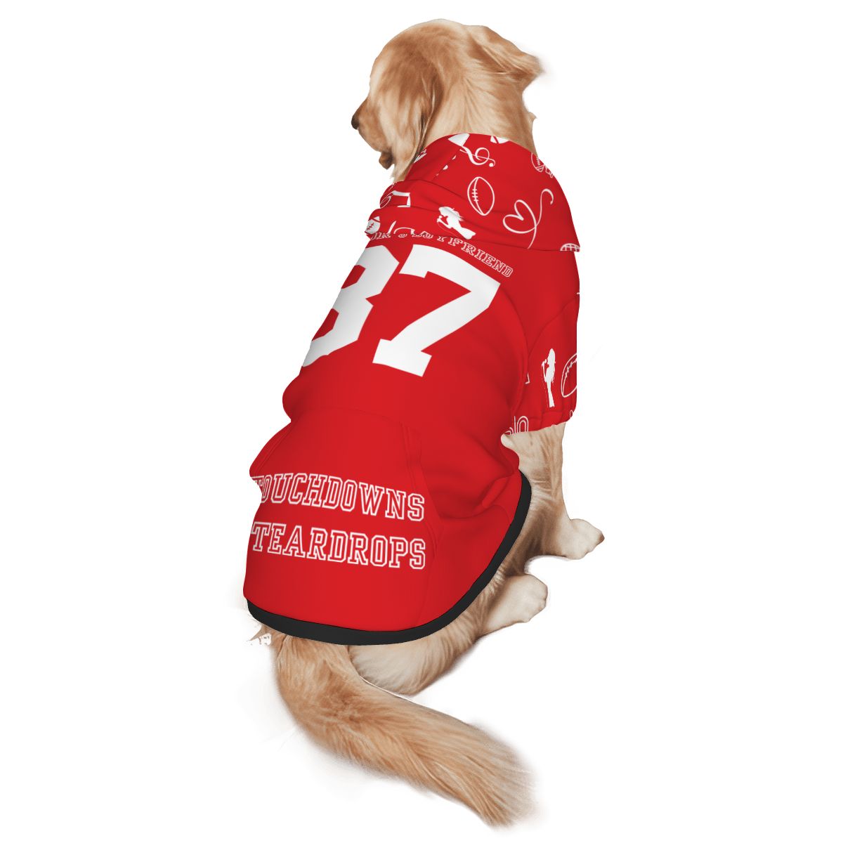 Stylish Taylor Swift Inspired Dog Hoodie ,  87 Taylor's Boyfriend Jersey, Red & White, kelcie and swiftie fans, great christmas gift