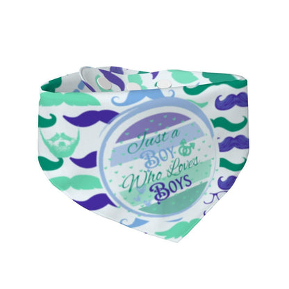 Small Dog Gay Pride Flag for Boys Who Love Boys, Fun Bandana to Wear to Pride and the Dog Park, Fashionable, Boys Who Love Boys Fashion