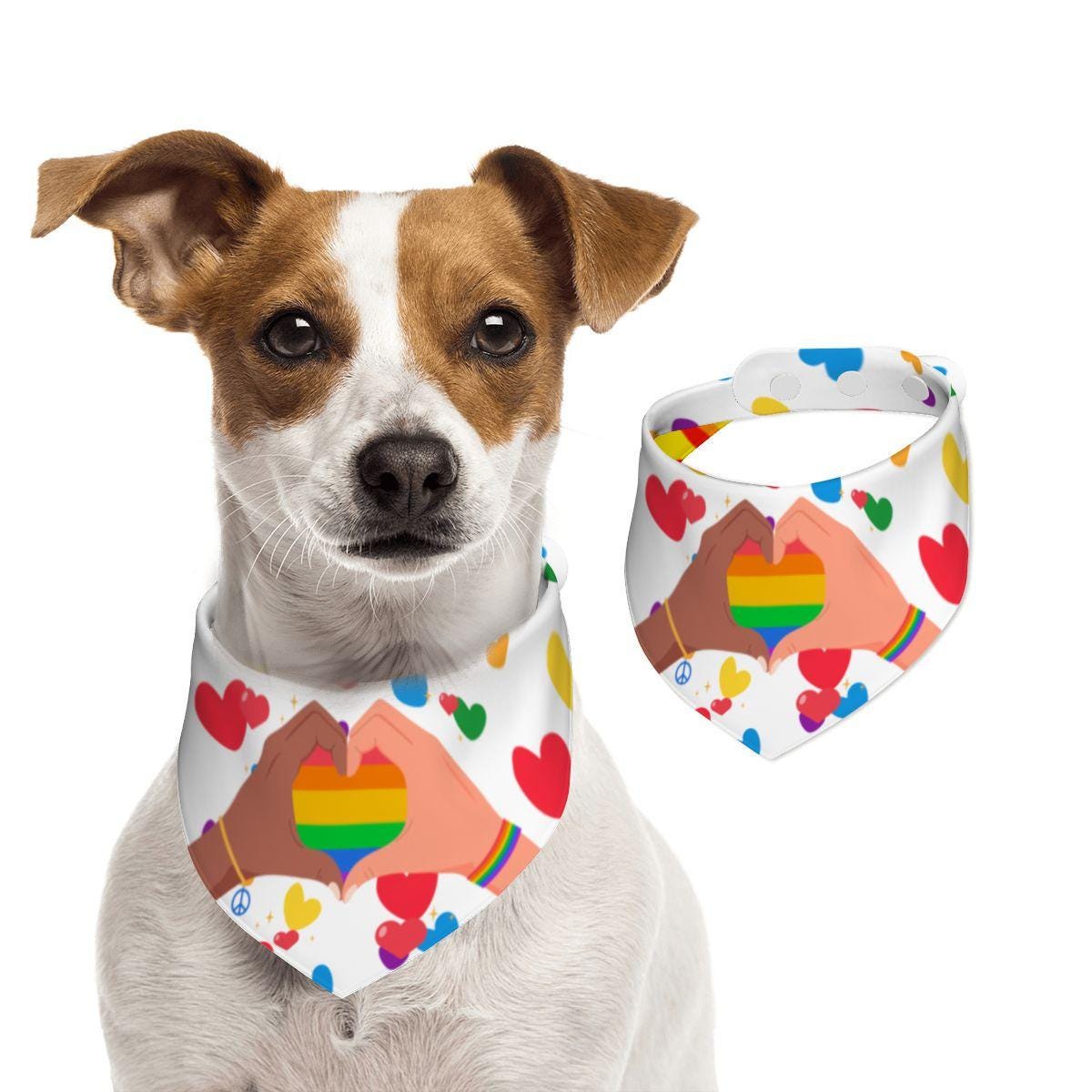 Small Dog Pride Pet Bandana, Fashionable Dog Bandana, Great Fashion for Walks in the Dog Park and to get a Pup Cup, A Must Have