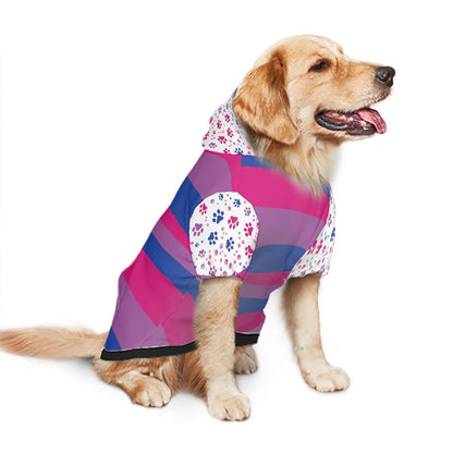 Spread Love and Inclusivity: Bisexual Pride Dog Hoodie, Perfect for Pet Lovers, Customized Pet Clothing, Small to XXL, I Am Proud Too