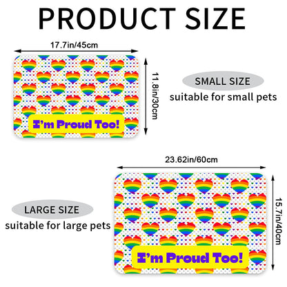 Pride Theme Dog & Cat Placemat - Food Mat to Keep Floors Clean