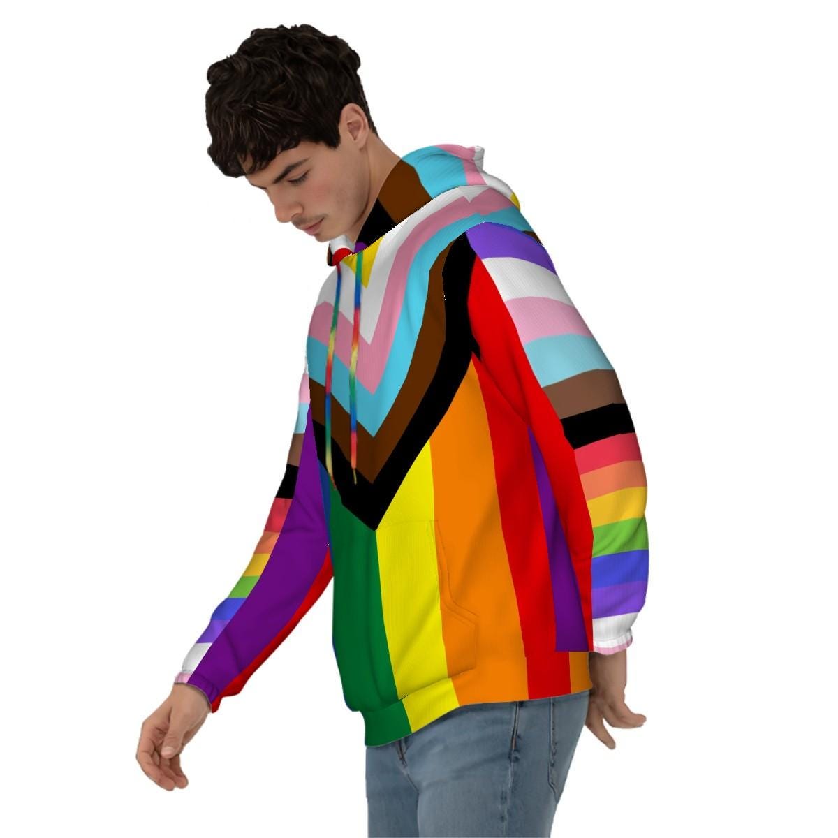 Matching Dog and Owner Hoodies, Unisex sweatshirt to wear to Pride or Shopping, Pride Flag Gift, Pups Hoodie available in this store