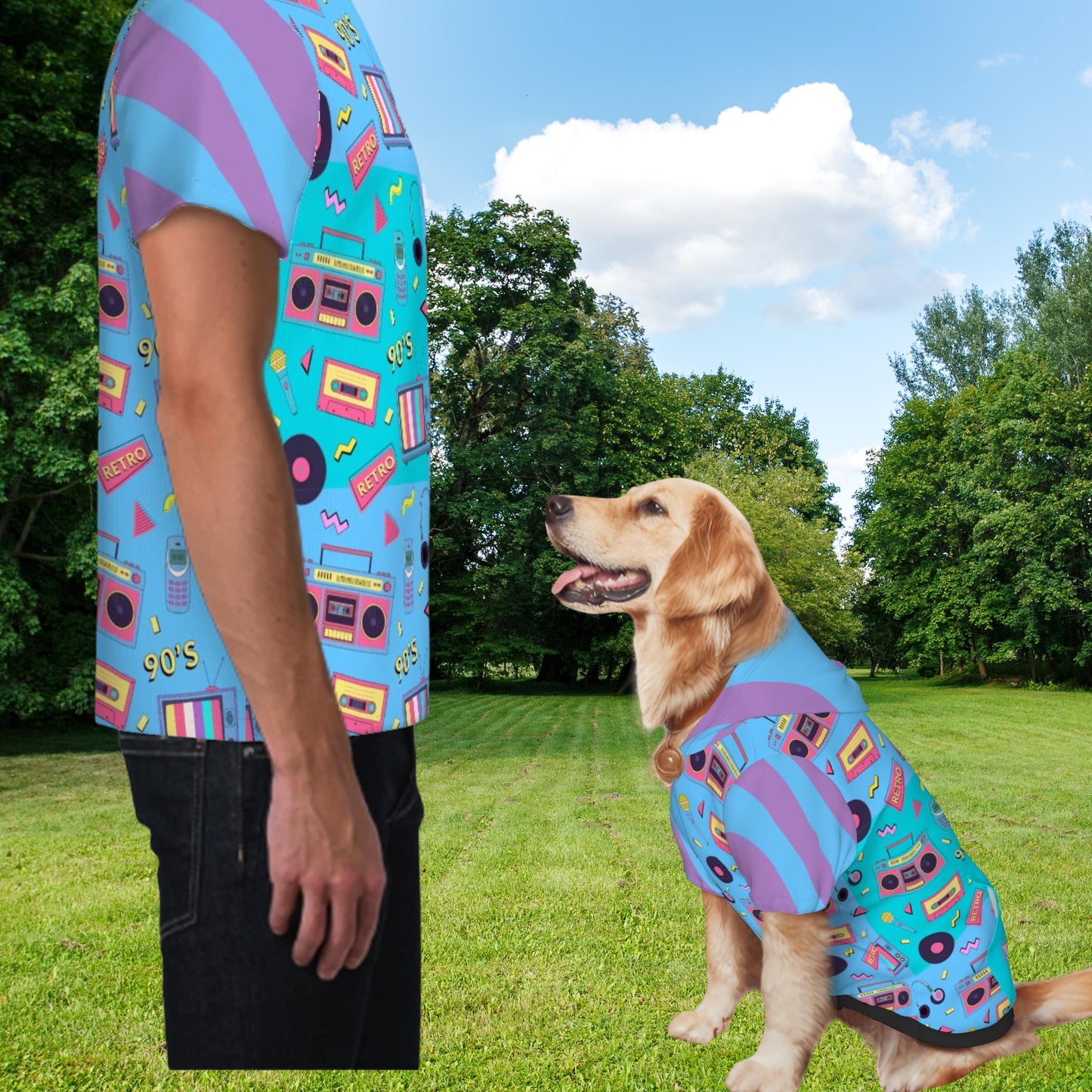 80s Mix Tape Inspired Dog Hoodie, Too Legit to Sit Pet Sweatshirt, Can Order Human Hoodie or Human T-shirt to Match, Dog Lovers Gift