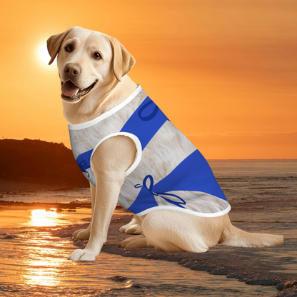 Adorable Blue Dog Swimsuit - One-Piece Tank Top Beachwear, WHITE FURRY Friend Cosplay or beach wear, Halloween