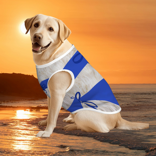 Adorable Blue Dog Swimsuit - One-Piece Tank Top Beachwear, WHITE FURRY Friend Cosplay or beach wear, Halloween