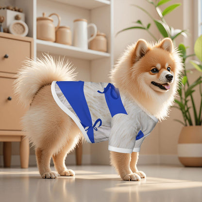 Cute Blue Bikini Dog Tank Top - Perfect Beach Wear for Dogs