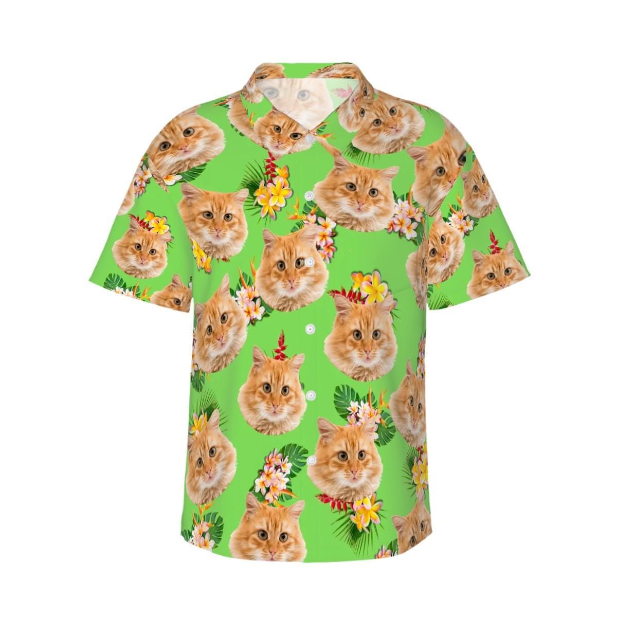 Matching Hawaiian Shirt for Human with his BFF, Dog or Cat Unisex tropical Design Button Up Shirt for Vacations and Dog parks