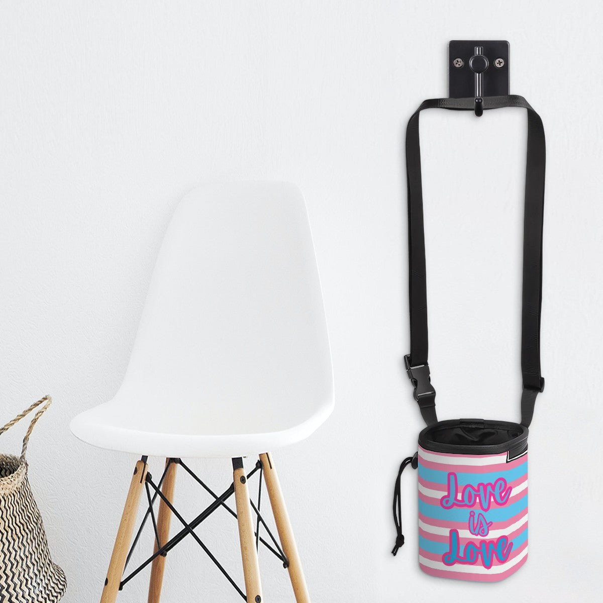 Pet Treat Carrier with Long Strap - Trendy Prime Theme Design, Gender Fluid Flag, Good for All