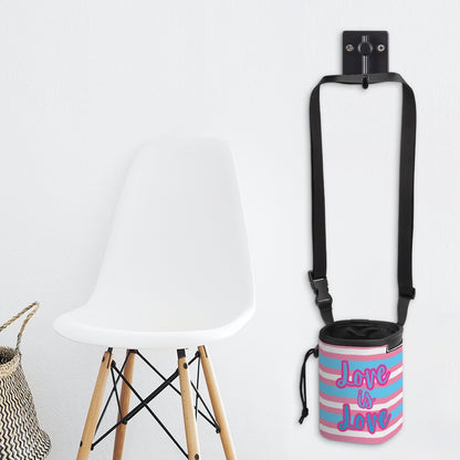 Pet Treat Carrier with Long Strap - Trendy Prime Theme Design, Gender Fluid Flag, Good for All