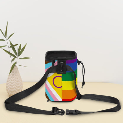 Progress, Acceptance Flag No-Spill Pet Treat Carrier with Long Strap - Perfect for On-the-Go Pup Treats!